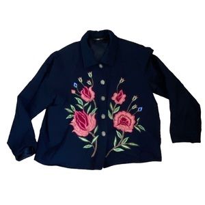 ALEX KIM  100% Cotton Fully Lined imported Embroidered Jacket Size L